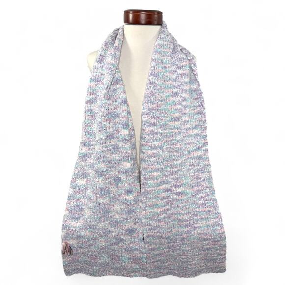 Juicy Couture Pastel Knit Scarf Lilac Pink Blue One Size‎ Y2K Coquette Soft Girl - Picture 4 of 8